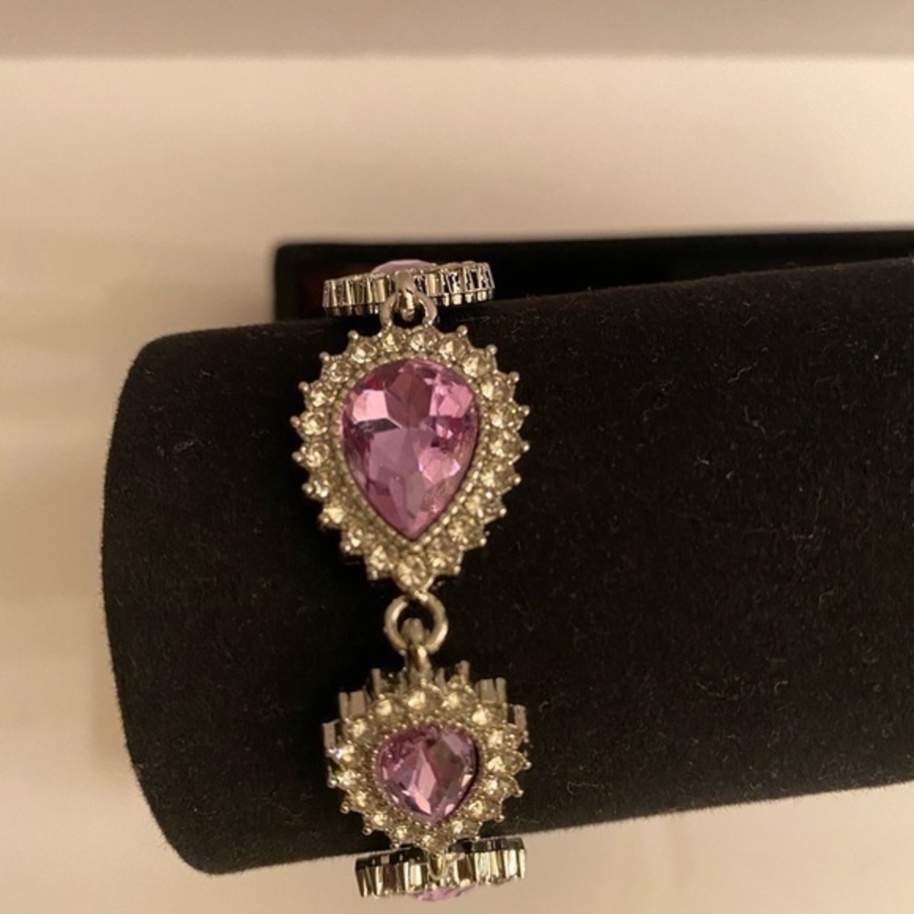 Lilac glass Austrian Crystal set - Picture 7 of 9